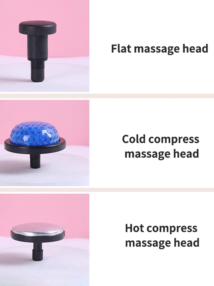 Flat, cold, and hot massage heads for customizable recovery—ideal for inflammation, soreness, and relaxation after intense workouts.