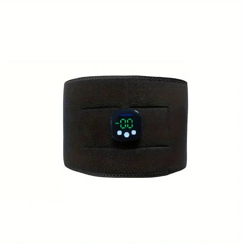 Black belt with illuminated display showing "-01" and control buttons