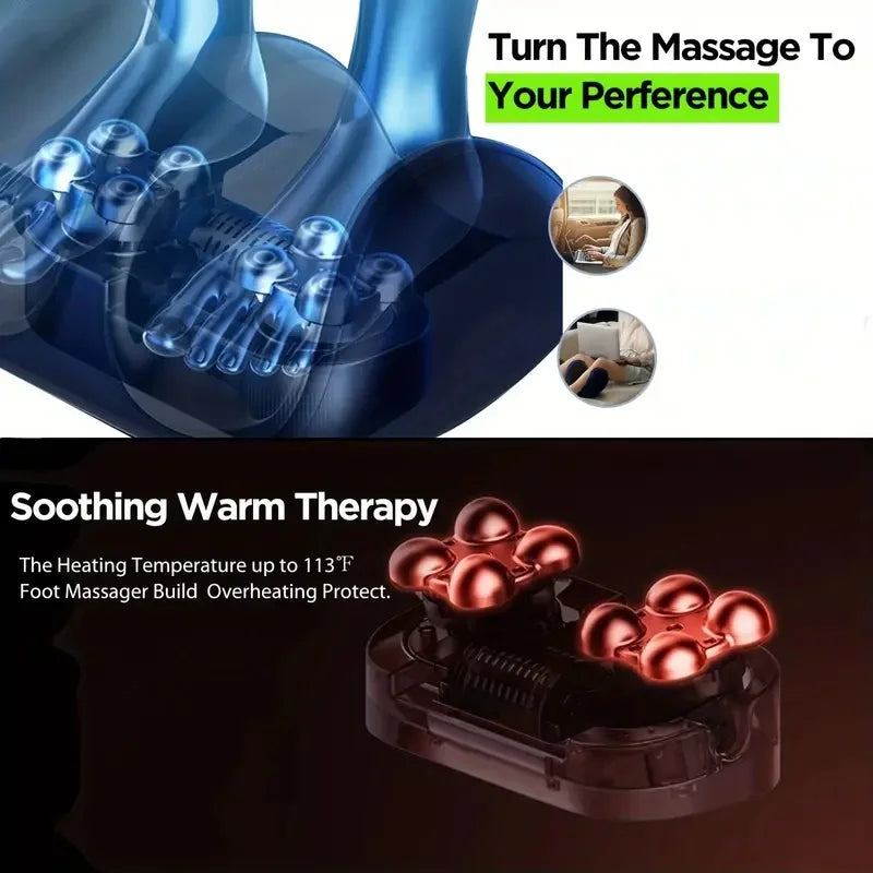 Extra Big Electric Foot Massager with Hot Compress
