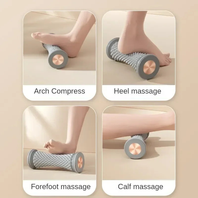 Quadrant view showing arch, heel, forefoot, and calf massage techniques
