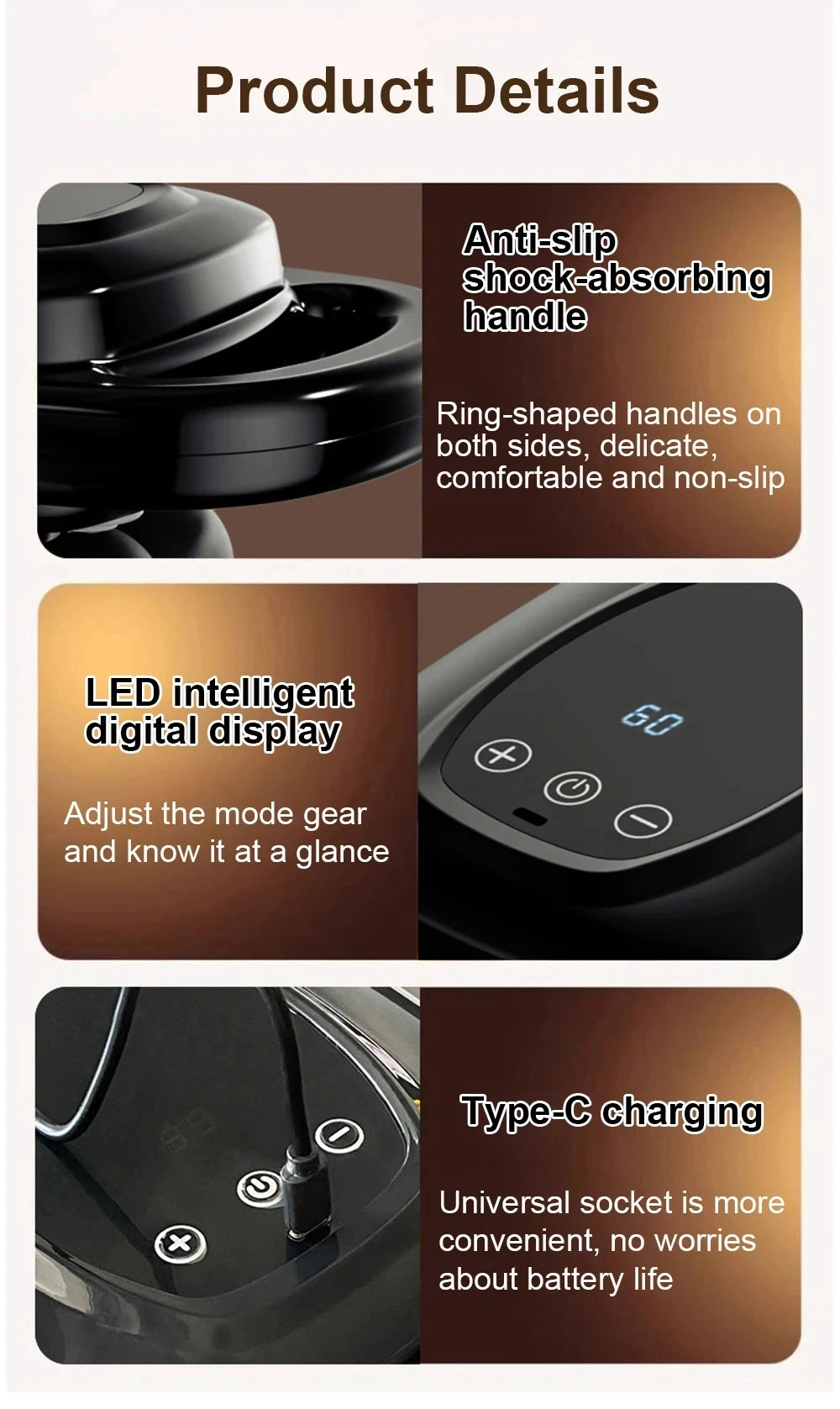 6-Head Massage Gun for Full Body Relief