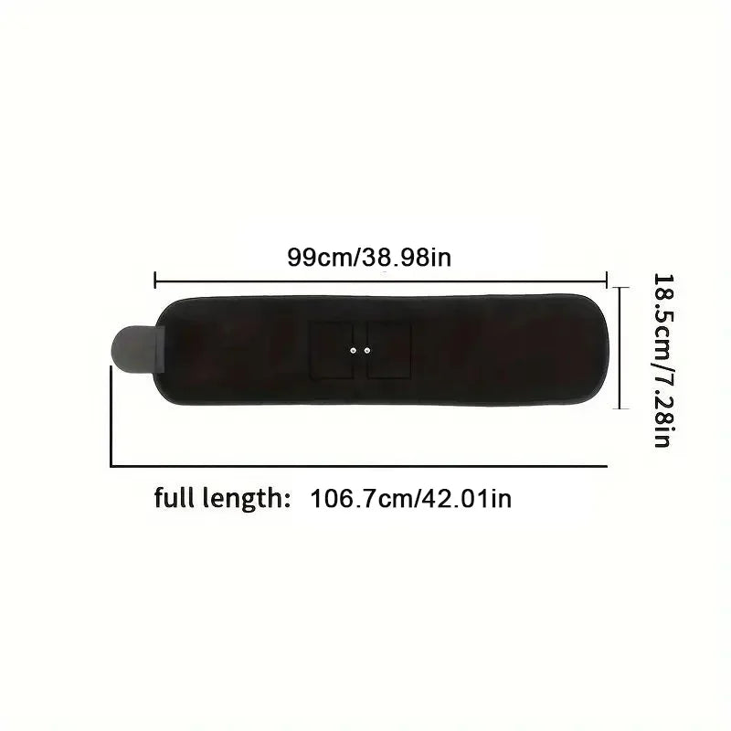 Measurement diagram of waist belt showing 106.7x18.5 cm dimensions