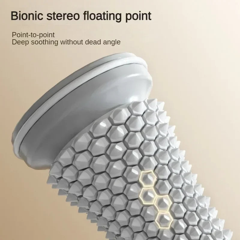 Hexagonal texture detail with “bionic stereo floating point” caption